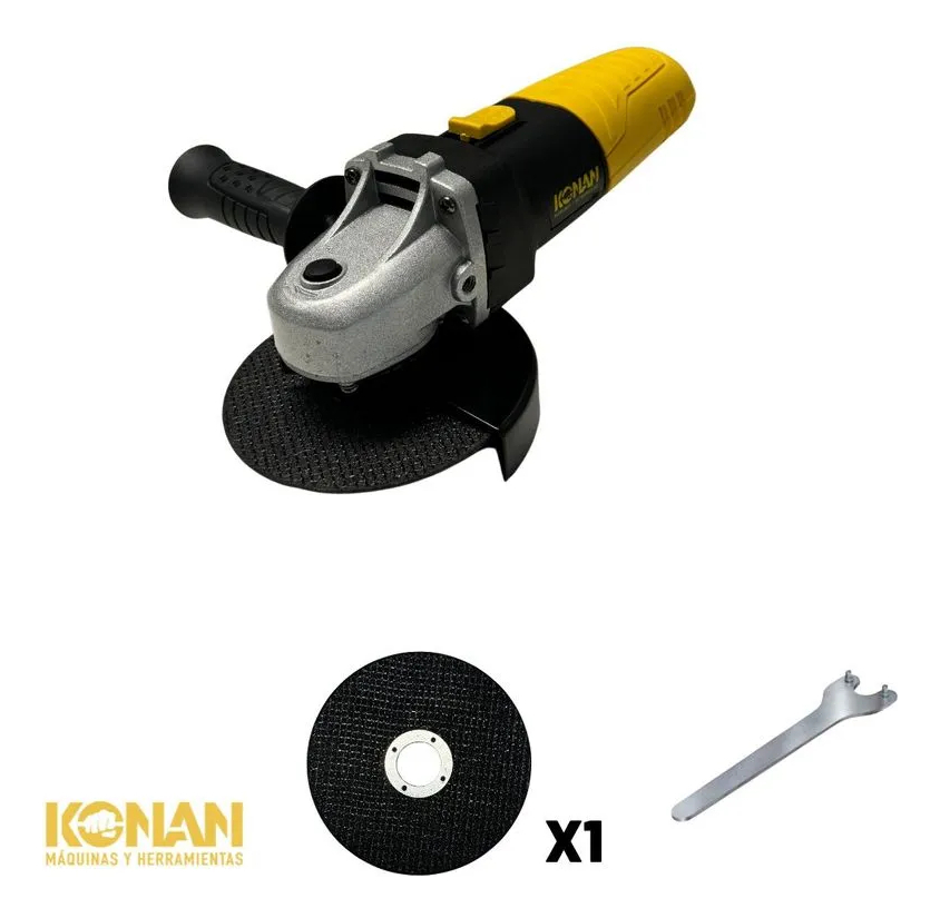 Amoladora Angular Konan 115mm 720w Corte Y Desbaste Eléctrica 