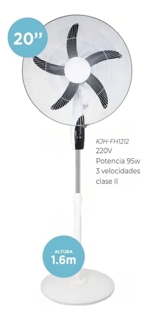 Ventilador De Pie Kanjihome Kjh-fh1212 De 20 Pulgadas 95w