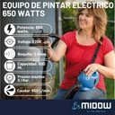 Equipo Pistola Para Pintar con Soplete Midow 650w 
