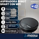 Aspiradora Robot Midow Wifi Smart Trapeador 3 Modos Limpieza