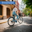 Bicicleta De Paseo Rodado 27 Con Canasto Kanji Turquesa 