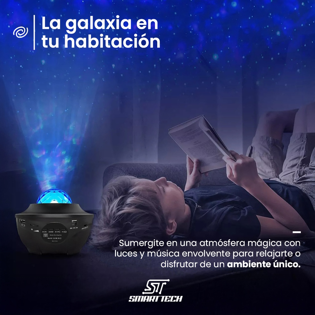 Proyector Luz Galaxia Led Bl-xk01 Smart Tech Negro