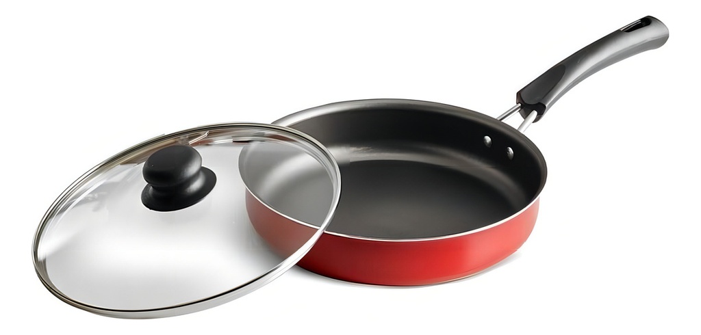 Batería De Cocina Simple Cooking 9 Pzas Color Rojo Tramontina