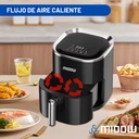 Freidora De Aire Sin Aceite Midow 3.5 Lts 1200w Display Led Negro