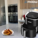 Freidora De Aire Sin Aceite Midow 3.5 Lts 1200w Display Led Negro