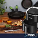 Freidora De Aire Sin Aceite Midow 3.5 Lts 1200w Display Led Negro