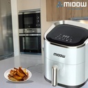 Freidora De Aire Sin Aceite Midow 3.5 Lts 1200w Display Led Blanco