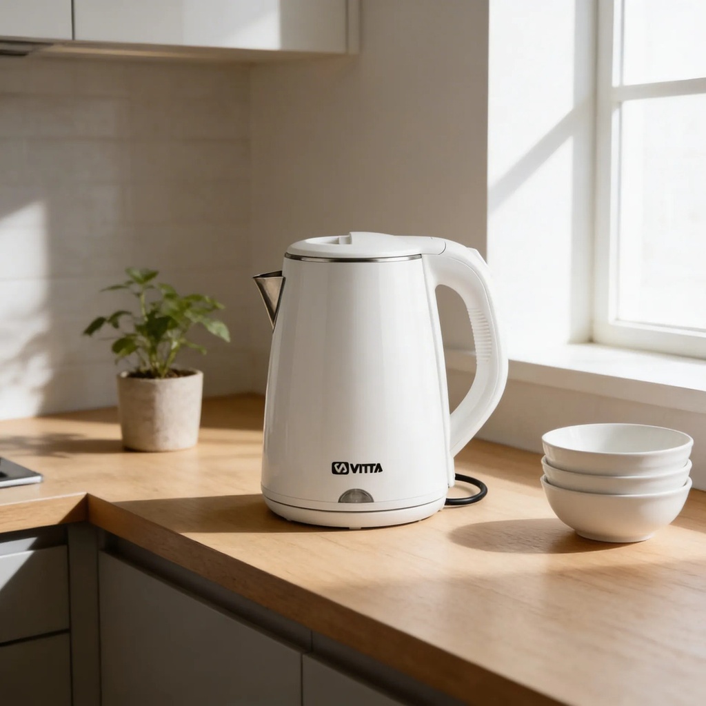 Pava Electrica Hervidora Vitta 1.8l 1500w Apagado Automatico Blanco