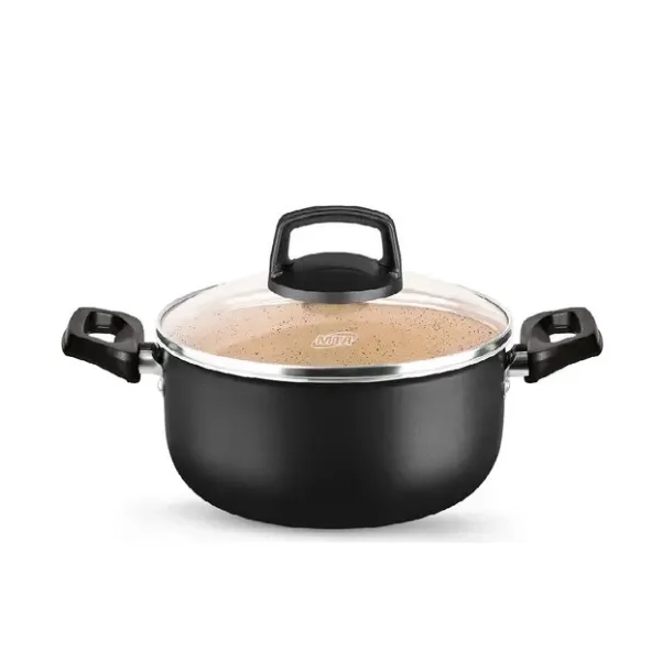 Bateria de Cocina 4 Piezas Olla Cacerola Aluminio Antiadherente Mta