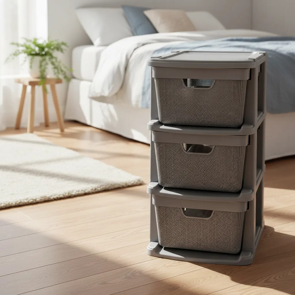 Cajonera Vitta Canasto Organizador Chifonier Yute Deco Moda