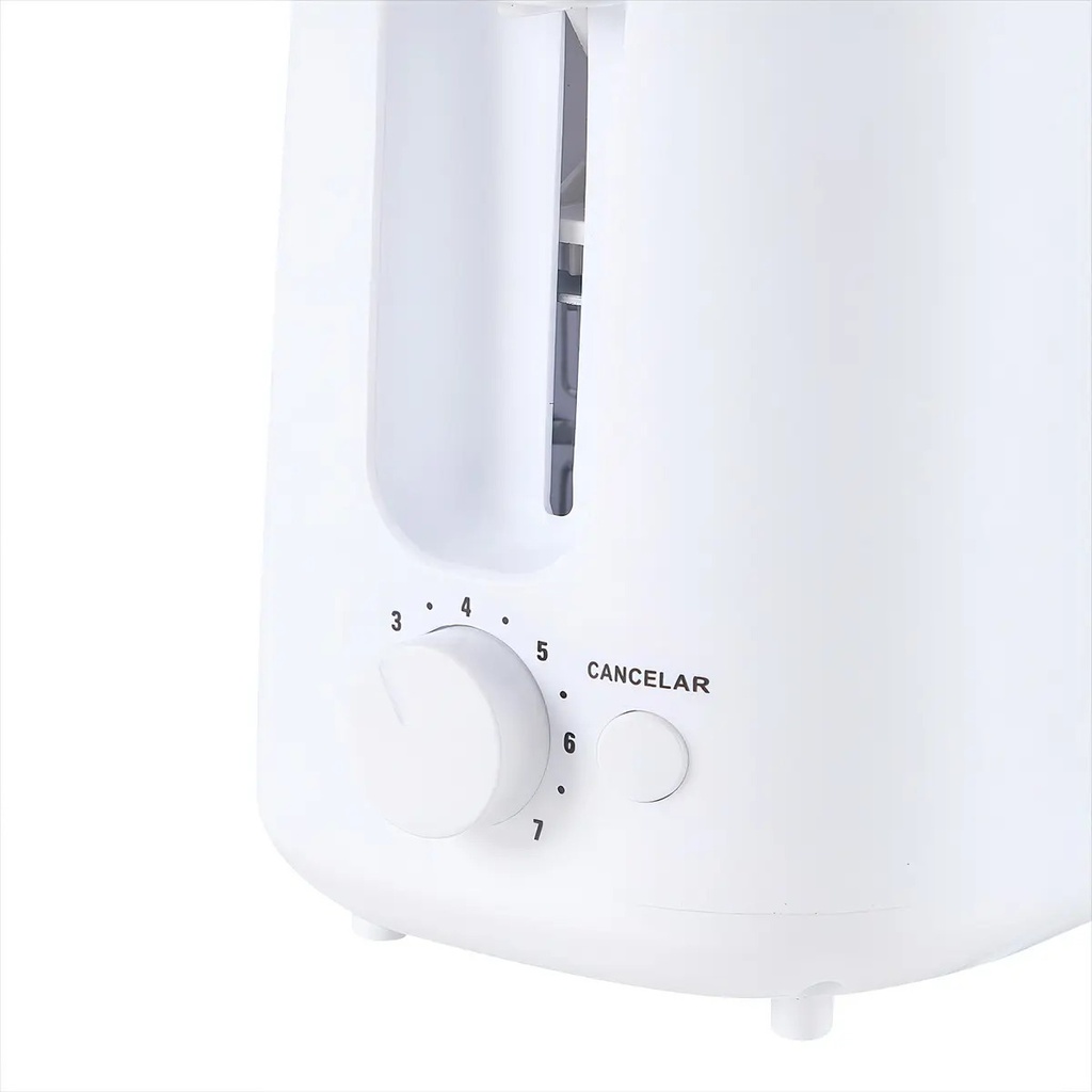 Tostadora Eléctrica Microsonic 800w 2 Panes Rebanadas Blanco