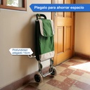 Changuito De Compras Reforzado 35 L Plegable Mercado Y Hogar Verde