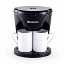 Cafetera Eléctrica Microsonic Doble Goteo 2 Tazas De Regalo