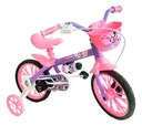 Bicicleta Infantil Reforzada Nathor R12 Rueditas Minnie Rosa