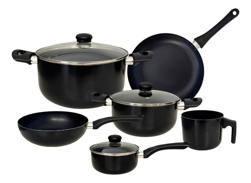 Bateria De Cocina 9 Piezas Midow Set Ollas Sarten Wok Teflon