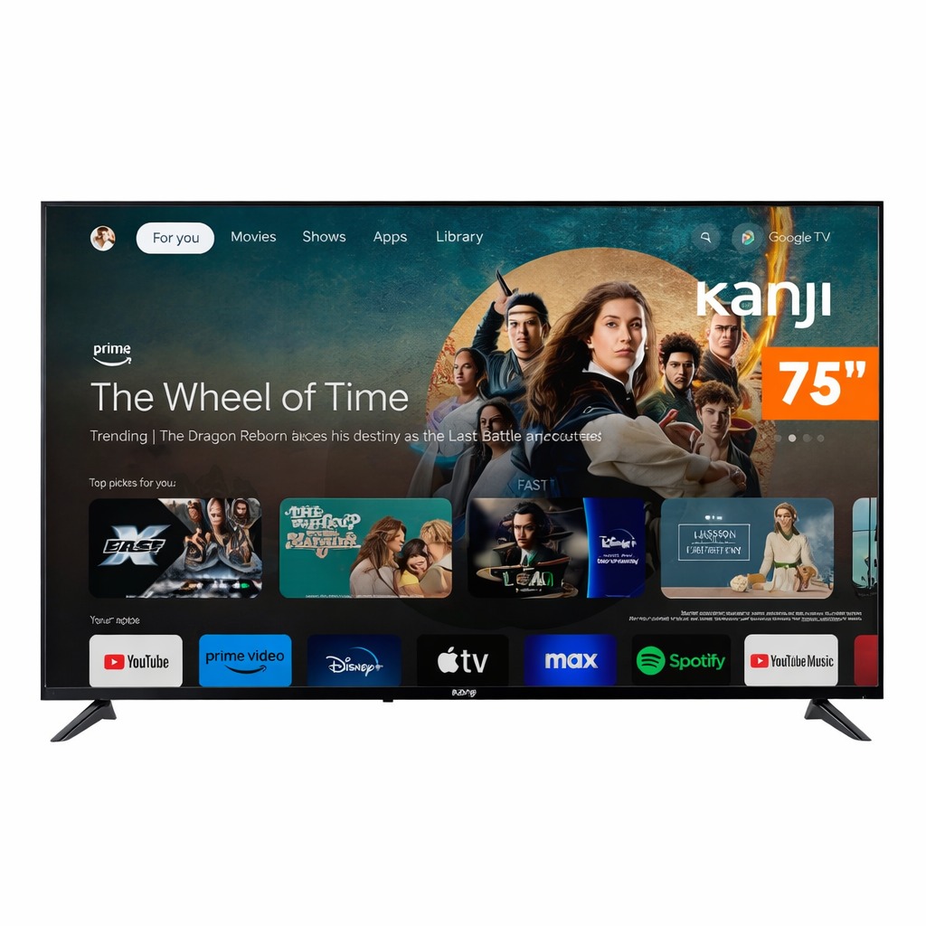 Smart Tv Kanji Led 75 Pulgadas 4k Uhd Android Wifi Kj-75st00