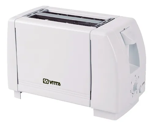 Tostadora Eléctrica Vitta 2 Panes 6 Niveles Tostado 800W Bco