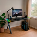 Escritorio Gamer Con Rgb Ultrom Fibra De Carbono Gt-2309