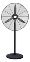 Ventilador Industrial 30 Pulgadas 2 En 1 Pie O Pared Aspas De Plastico Cantidad 3 Estructura Negra 200w Kanji Kjhfi3020