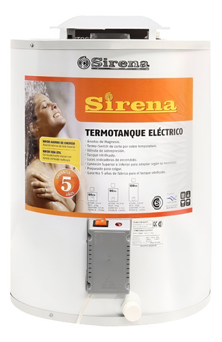 Termotanque Eléctrico Sirena Te40 Blanco 40l C Sup/infe 