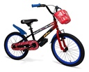 Bicicleta Infantil Rodado 18 Reforzada Negro/rojo Spiderman 