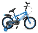Bicicleta Infantil Corvo Rodado 16 de Acero color Celeste C/ Rueditas