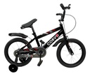 Bicicleta Infantil Corvo Rodado 16 de Acero color Negro C/ Rueditas