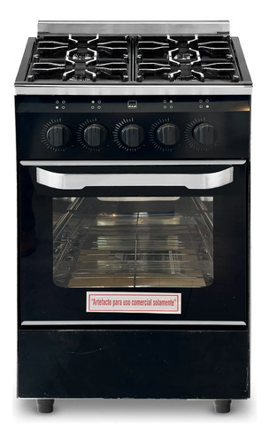 Cocina Industrial Usman Compact 52cm 4 Hornallas Color Negro