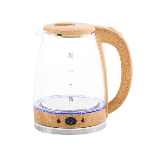 [5054] Pava Eléctrica Vitta Corte Mate Vidrio Madera 2Lts 1500W