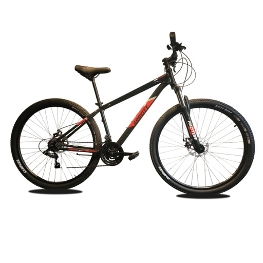 [5668] Bicicleta MTB Gravity Lowrider R29 S 7 Vel Unisex Negro/Rojo