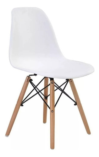 [3953] Silla Eames Diseño Moderno Patas Madera Cocina Comedor-3953