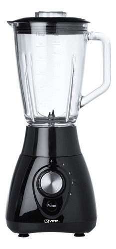 [5963] Licuadora Vertical Vitta 4 Velocidades Jarra Vidrio 4v Negro