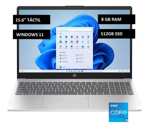 [6055] Notebook Hp Intel Core I5 8gb 512gb Ssd Pantalla 15.6 Táctil