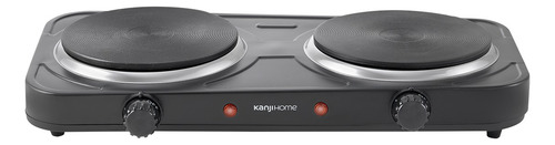 [6127] Anafe Eléctrico Kanji 2 Hornallas Negro 2200w Kjh-hp2200bdd