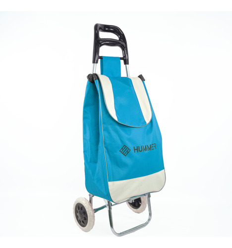[7056] Changuito De Compras Reforzado 35 L Plegable Celeste 
