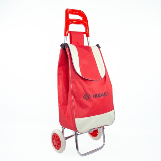 [7055] Changuito De Compras Reforzado 35 L Plegable Rojo 