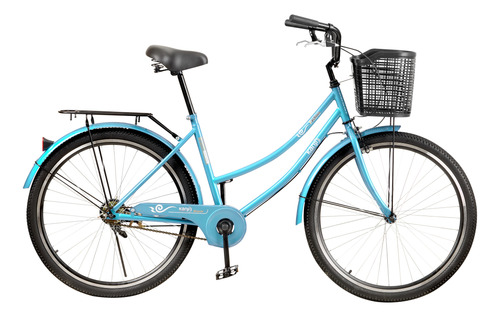 [7083] Bicicleta De Paseo Rodado 27 Con Canasto Kanji Turquesa 