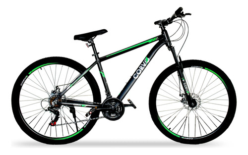 [6301] Bicicleta Mountain Bike Corvo R29 21v Negro/Verde