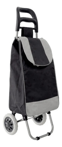 [7197] Changuito De Compras Reforzado 35 L Plegable Mercado Y Hogar Negro